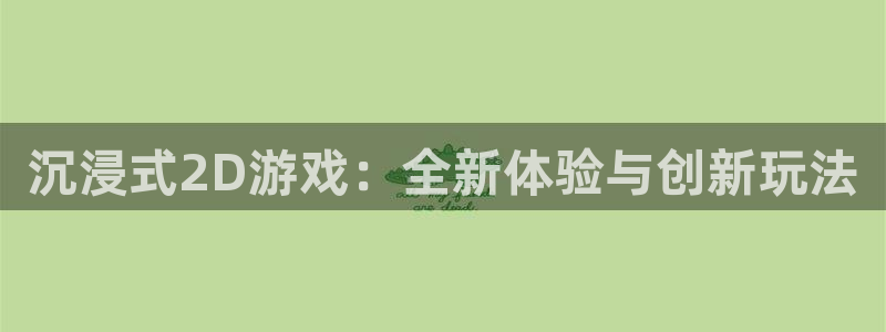 星空娱乐正版：沉浸式2D游戏：全新体验与创新玩法