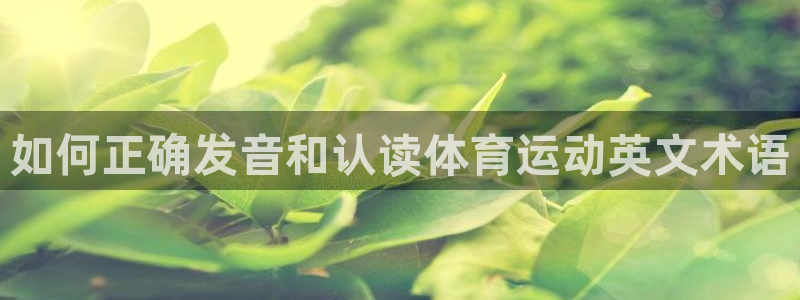 bbin视讯游戏平台：如何正确发音和认读体育运动英文术语
